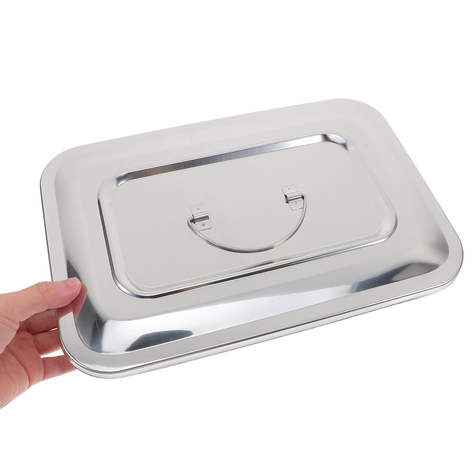 Yardenfun Edelstahl Rechteckige Aufbewahrungsbox mit Deckel Hitzebeständige Medizinische Desinfektionsbox Langlebige Instrumentenbox für Steriles Lagern ohne Robuste Edelstahlbox