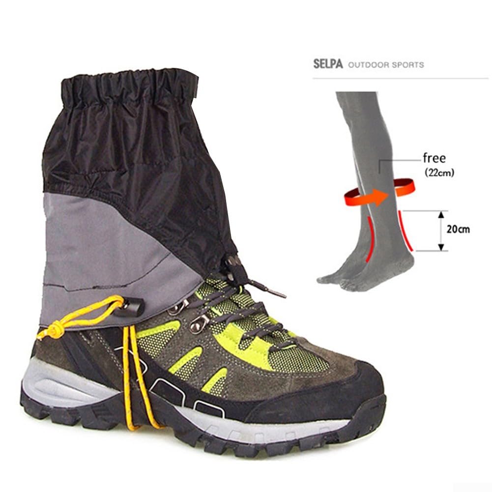 Guêtres de randonnée imperméables homme femme 20D silicone boucle camping escalade trekking ski