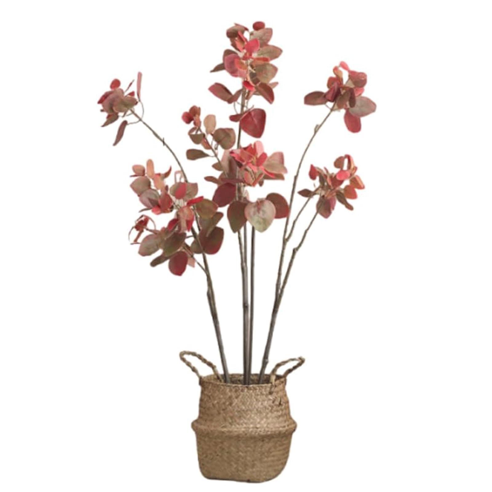 GLJTUO fake tree 3.9ft Fake Tree Artificial Bauhinia Tree With Woven Seagrass Belly Basket Simulation Tree For Home Office Artificial Plant Realistic Design