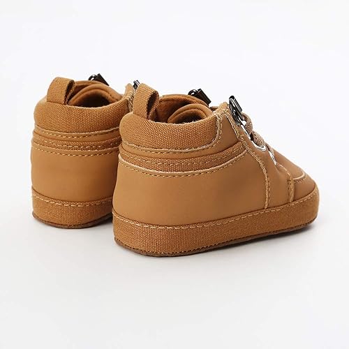 Miniatura 6 de Tenis de tobillo alto unisex para bebés, niños y niñas, suela de goma suave, zapatos de cuna para niños pequeños