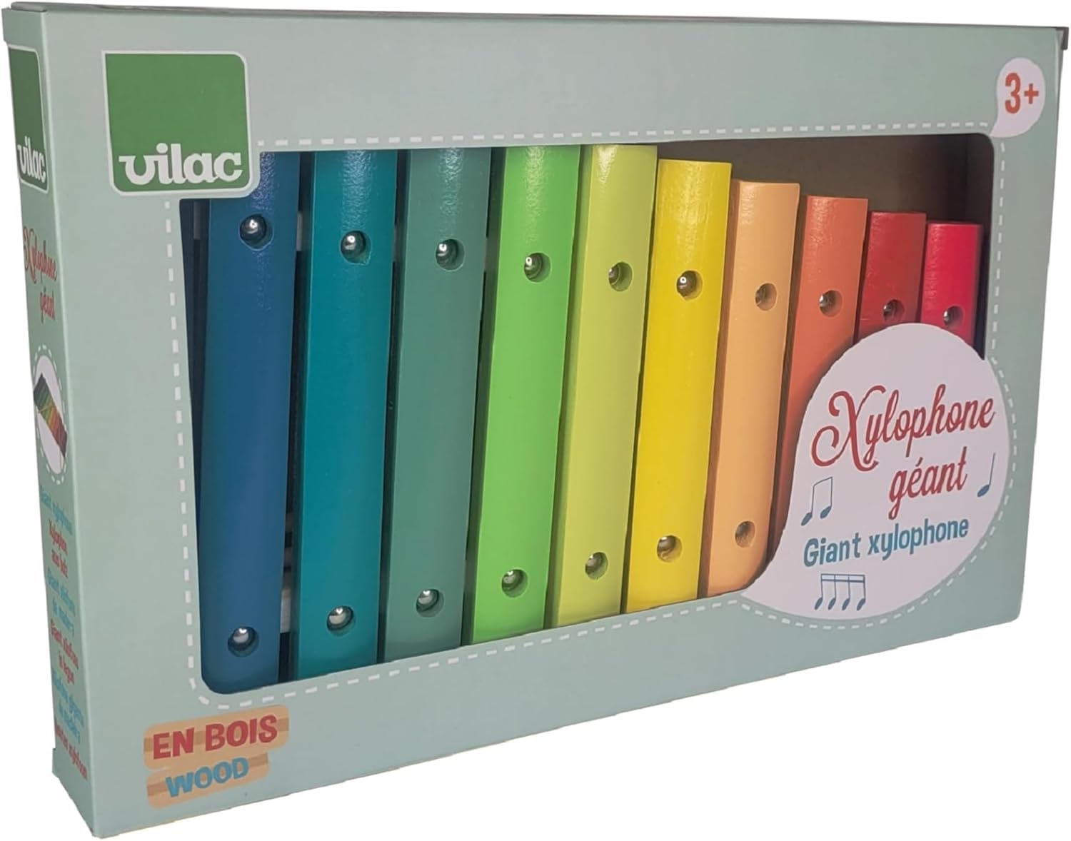 Vilac Xylophon Rainbow Ciel, 8359, Wielokolorowy