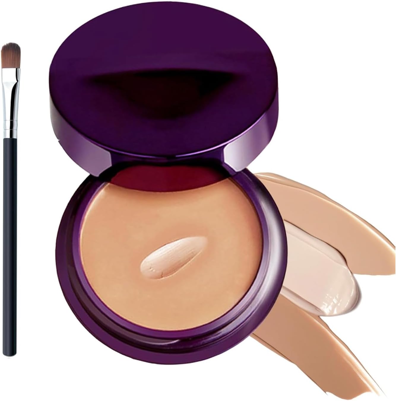 Evanesce Soft Matte Cream Concealer, Evanesce Soft Matte Cream Concealer Foundation, Full Coverage, Long Lasting Moisturizing Lightweight for Dark Skin (Natural)