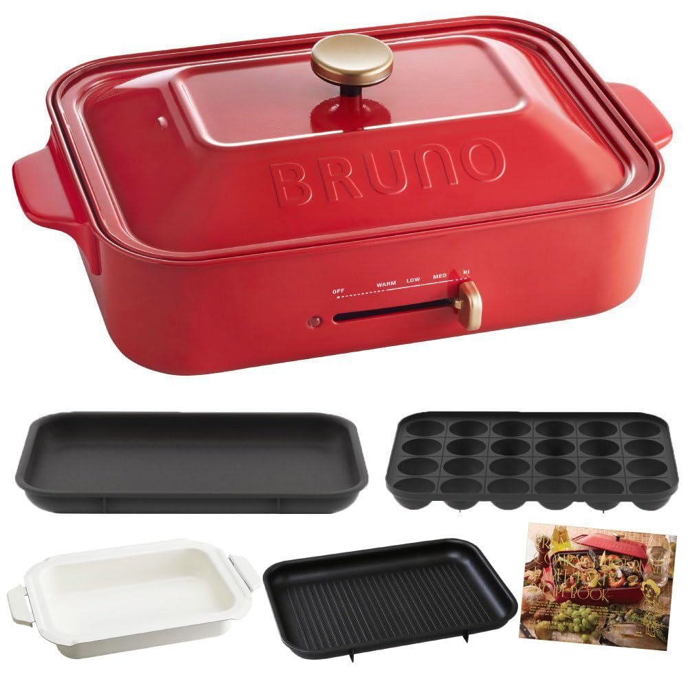 BRUNO たこ焼き器　グリルプレート　セラミック鍋セット Amazon | BRUNO ブルーノ コンパクトホットプレート 本体 プレート5種
