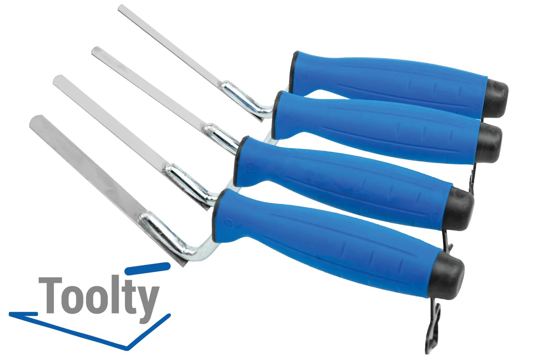 Toolty Tuck Pointer Trowel, Stainless Steel Finger Pointing Trowel, Hand Tool - With Rubber Handle - Set 5 PCS 6, 8, 10, 12, 14mm - Bricklayer, DIY - TLTY-004