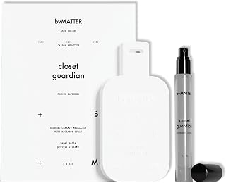 byMATTER Closet Guardian Natural Lavender Spray – Air Freshener, Hanging Ceramic Plate & French Lavender Spray, Fragrance Set for Wardrobes, Drawers & Clothing (200G / 7. Fl Oz)