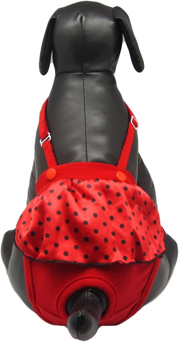 Alfie Pet - Chico Diaper Dog Sanitary Pantie with Suspender - Color: Red, Size: XL (for Girl Dogs)