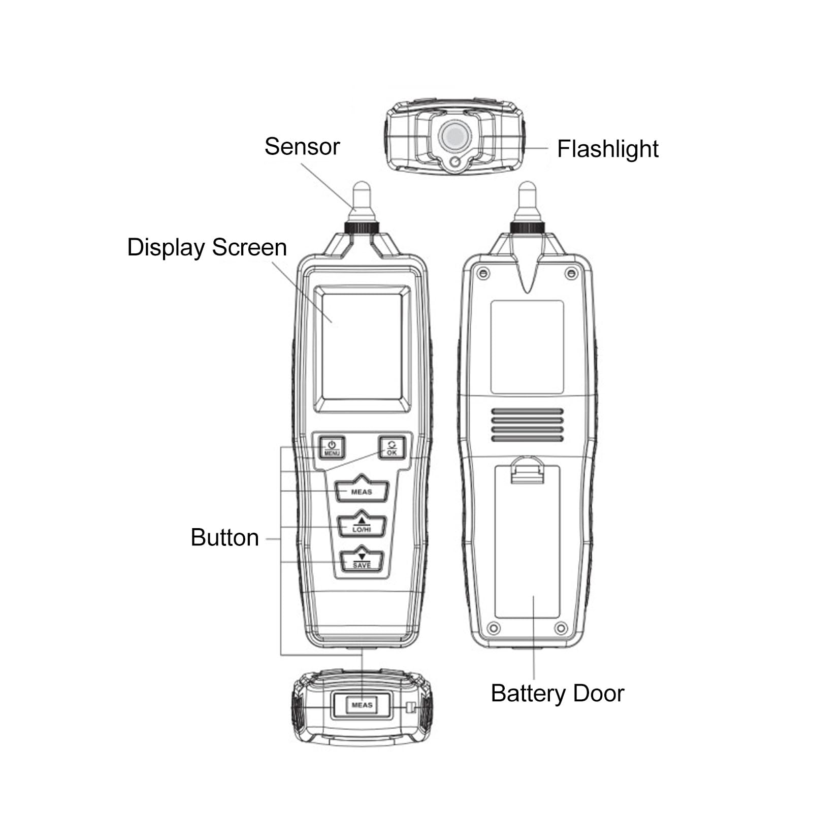 lyrlody Analyseur de Vibrations Portatif ABS 0 à 4 KHz avec Capteur Piézoélectrique Mesurant le Déplacement de la Vitesse d'accélération pour les Techniciens d'inspection des Machines