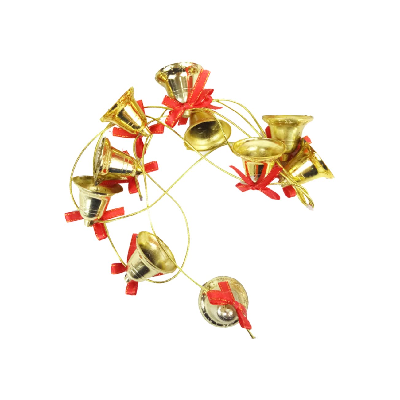 Decorazioni natalizie a forma di campana, 1 campana natalizia appesa, fiocco natalizio con campanelle, albero di Natale