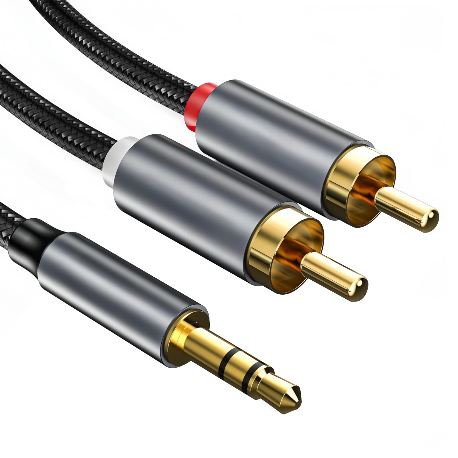 cavo audio jack aux stereo 3.5 mm a 2 x presa sdoppiatore 20 cm