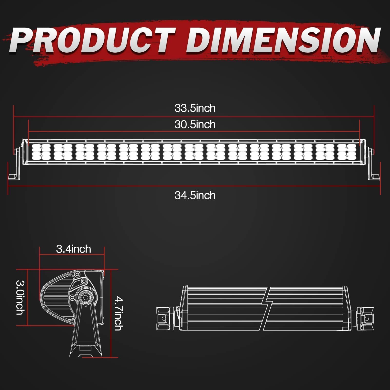 Amazon.co.jp: Lumimotor 30インチ LEDライトバー 配線ハーネス付き