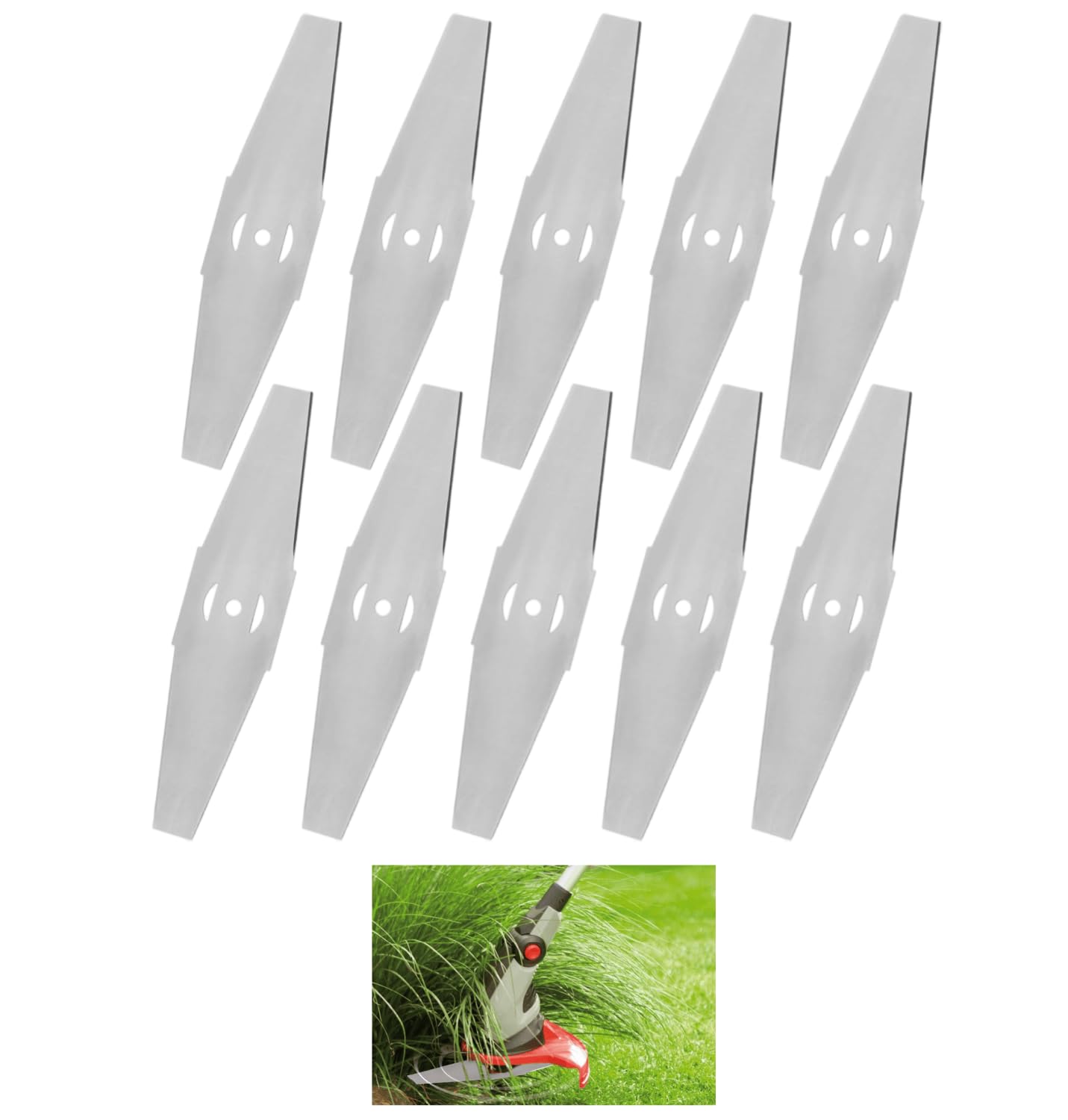 10PCS Strimmer Blades Metal Brush Cutter Blade Set, Grass Trimmer Blades for Lawn Mowers, Replacement Accessories Compatible with Cordless Strimmers, for Garden Strimmers and Outdoor Power Tools