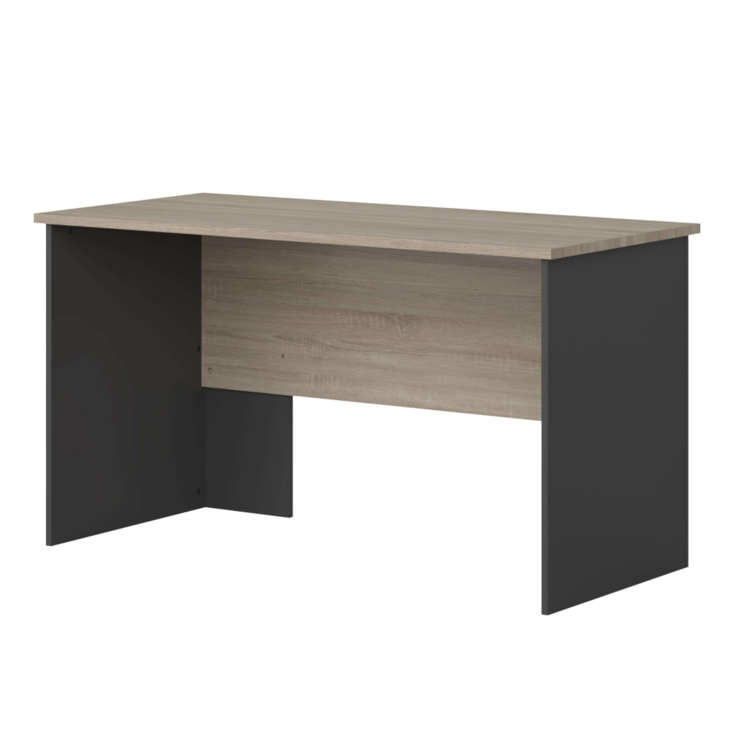 Miroytengo Mesa de Escritorio Oficina Nibis Estilo Industrial Color Roble Sonoma y Gris Antracita 140 cm