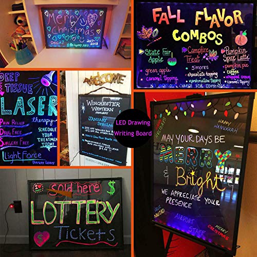 Sensory Acrylic LED Message Writing Board Illuminated Light Dry Erase Board Kids Drawing Painting Board Doodle Graphics Tablets Boys Girls Birthday Christmas Gift - Thumbnail 5