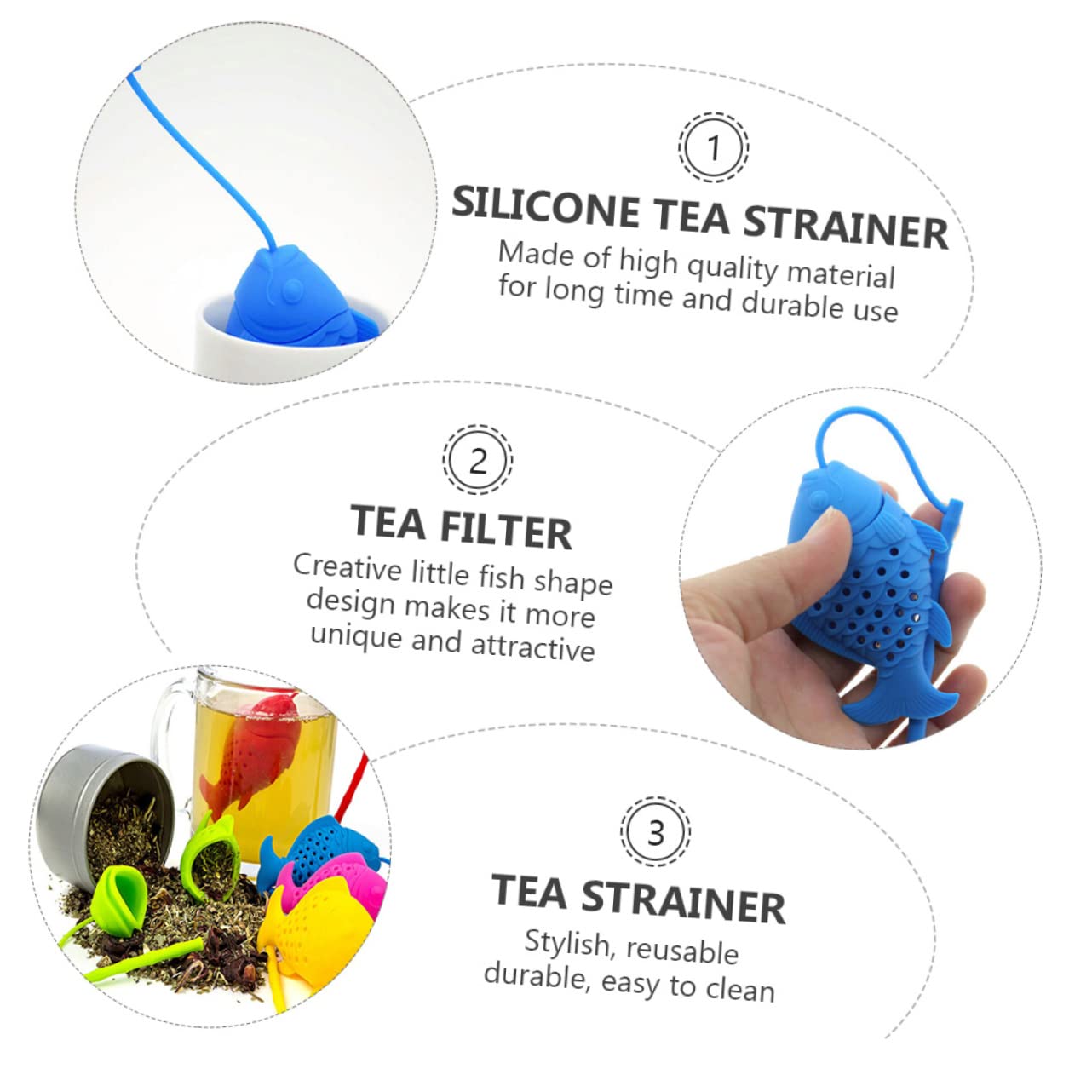 TOPBATHY 12piezas Infusores De De Forma De Filtros Reutilizables Para Infusiones Mixtos Perfectos Para Variedades De y Especias