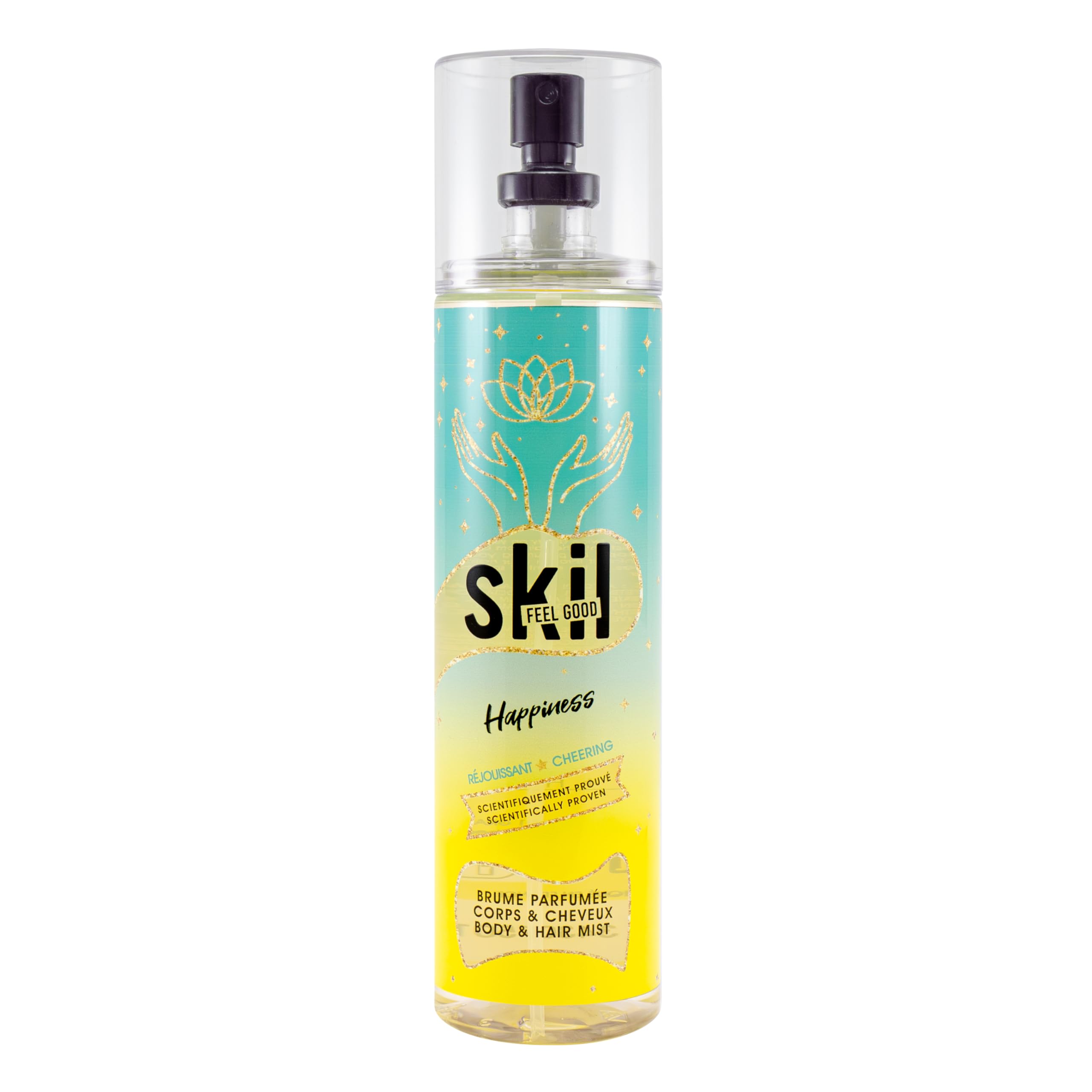 Skil - Nebbia profumata da donna HAPPINESS – Collezione Feel Good – Fragranza rosa vaniglia – Flacone spray da 250 ml – Made in France à Grasse