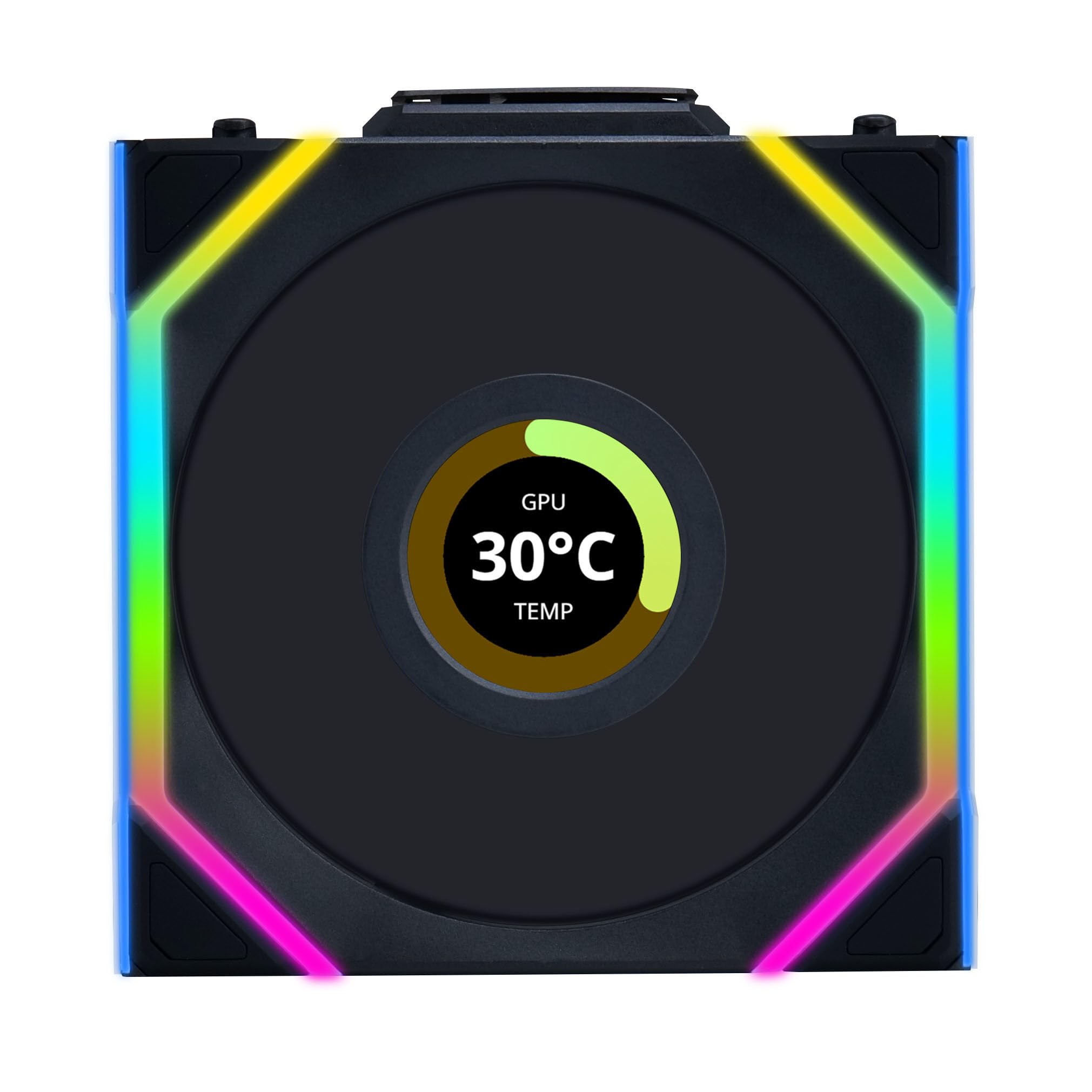 UNI FAN SL120 V2 Wireless RGB Gaming Fan with LCD Display - 120mm - Black - Premium Cooling