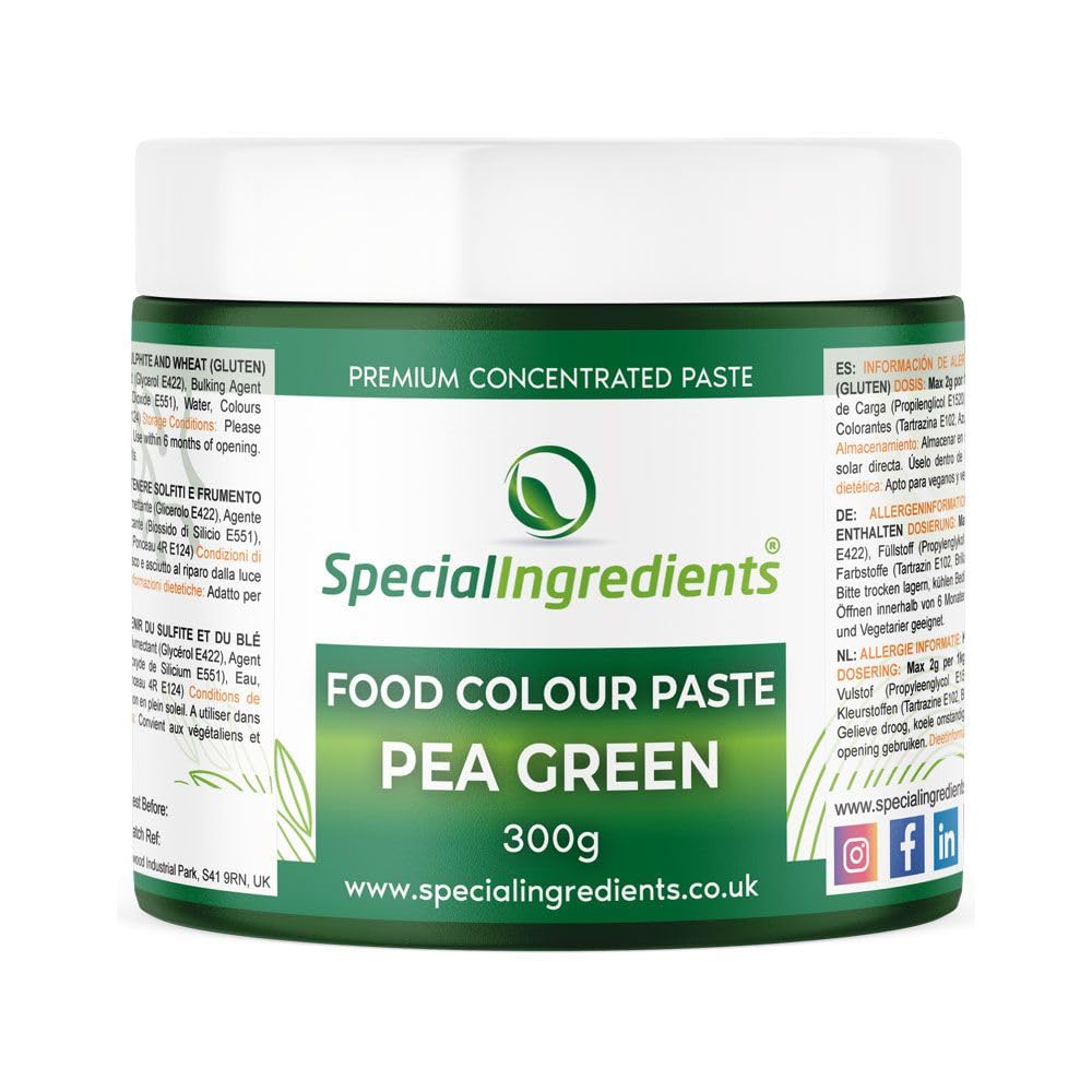 Special Ingredients Food Colour Paste Lebensmittelfarbe Paste, Pea Green, 300 g