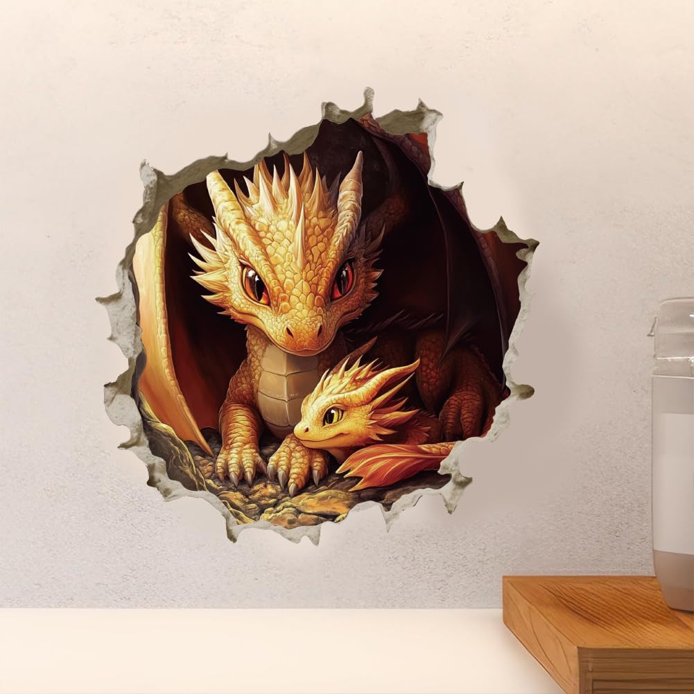 ANATTASOUL Kitchen Wall Stickers Dragon Family Peel and Stick Wall Decals - Image 4