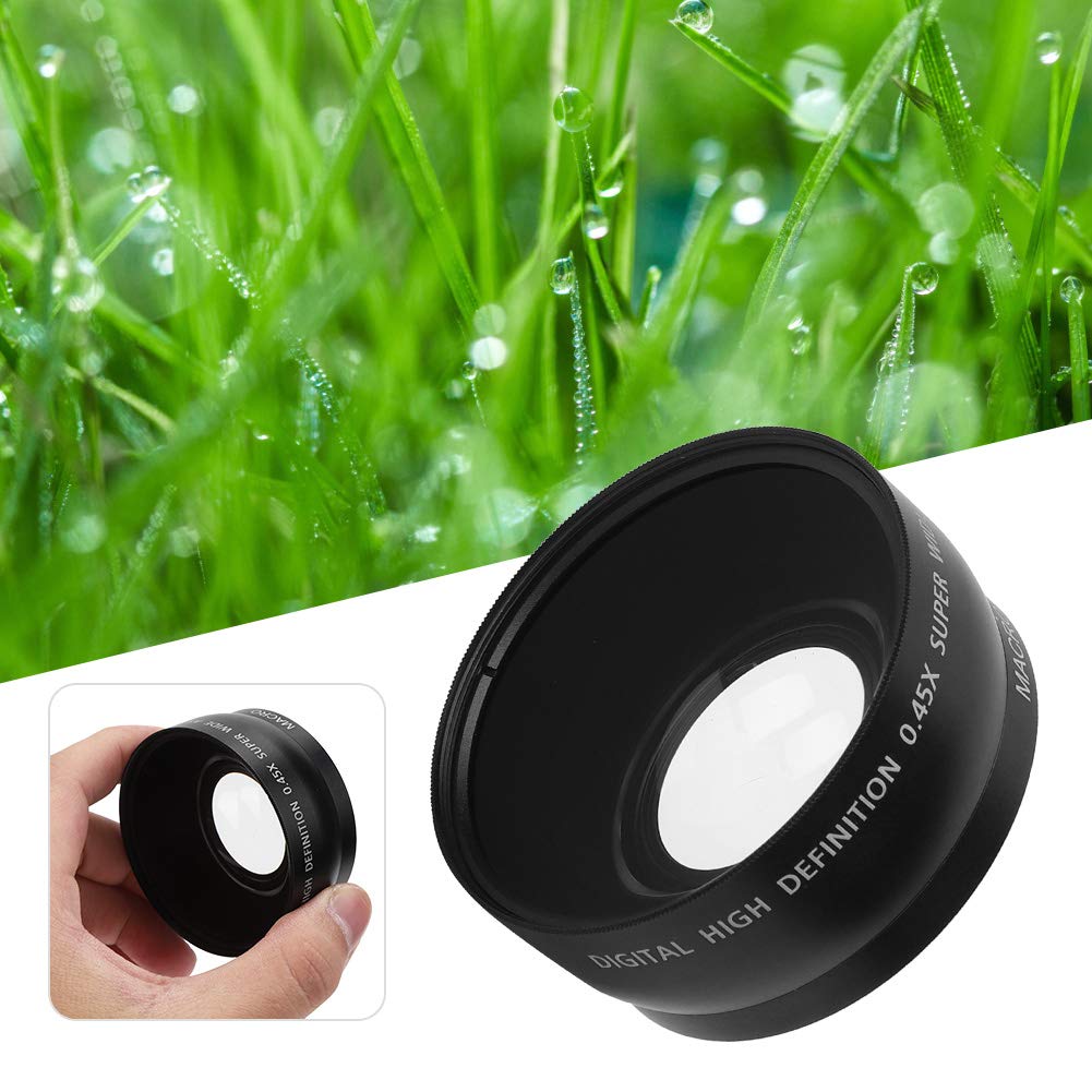 Vbestlife Obiettivo Macro Grandangolare 0.45X Universale, Adatto a Tutti Gli Obiettivi da 55 Mm
