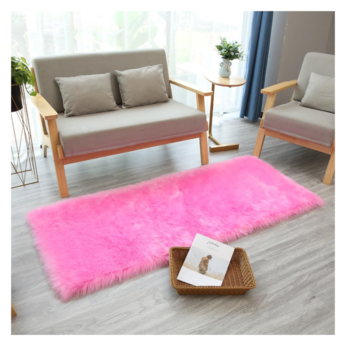 Tapis fausse fourrure moelleux ultra doux isolation thermique sol