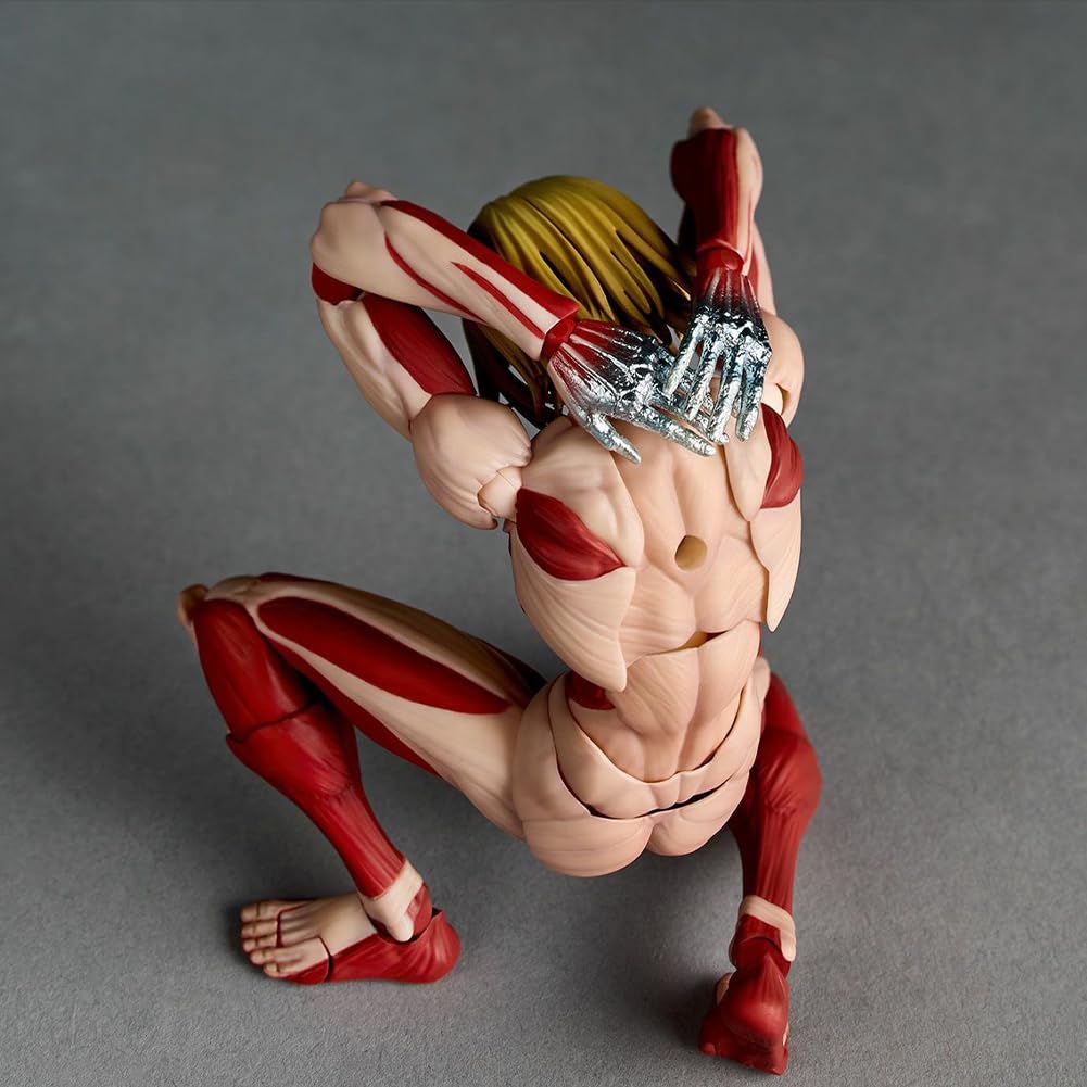Annie Leonhart Actionfigur Bewegliche Gelenke Anime Figuren Statue mit austauschbarem Zubehör Kampf Titan Form Eren Jaeger Figur Sammlerstück 16cm
