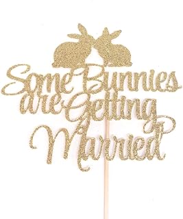Atelier Elegance Some Bunnies are Getting Married Cake Topper, Easter Bridal Shower, Bunny