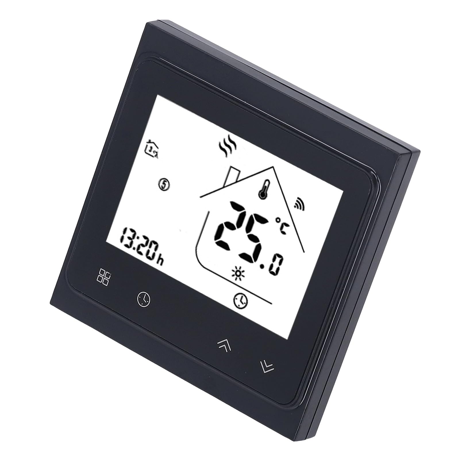 Termostato digitale WiFi con schermo touch LCD per riscaldamento efficiente dell'acqua, controllo preciso della temperatura, nero, 1 unità