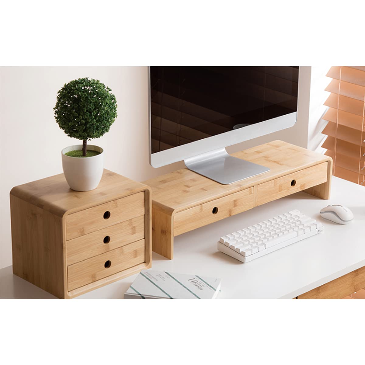 Amazon｜竹製 小引き出し 卓上引き出し 竹千代 書類ケース 収納ラック
