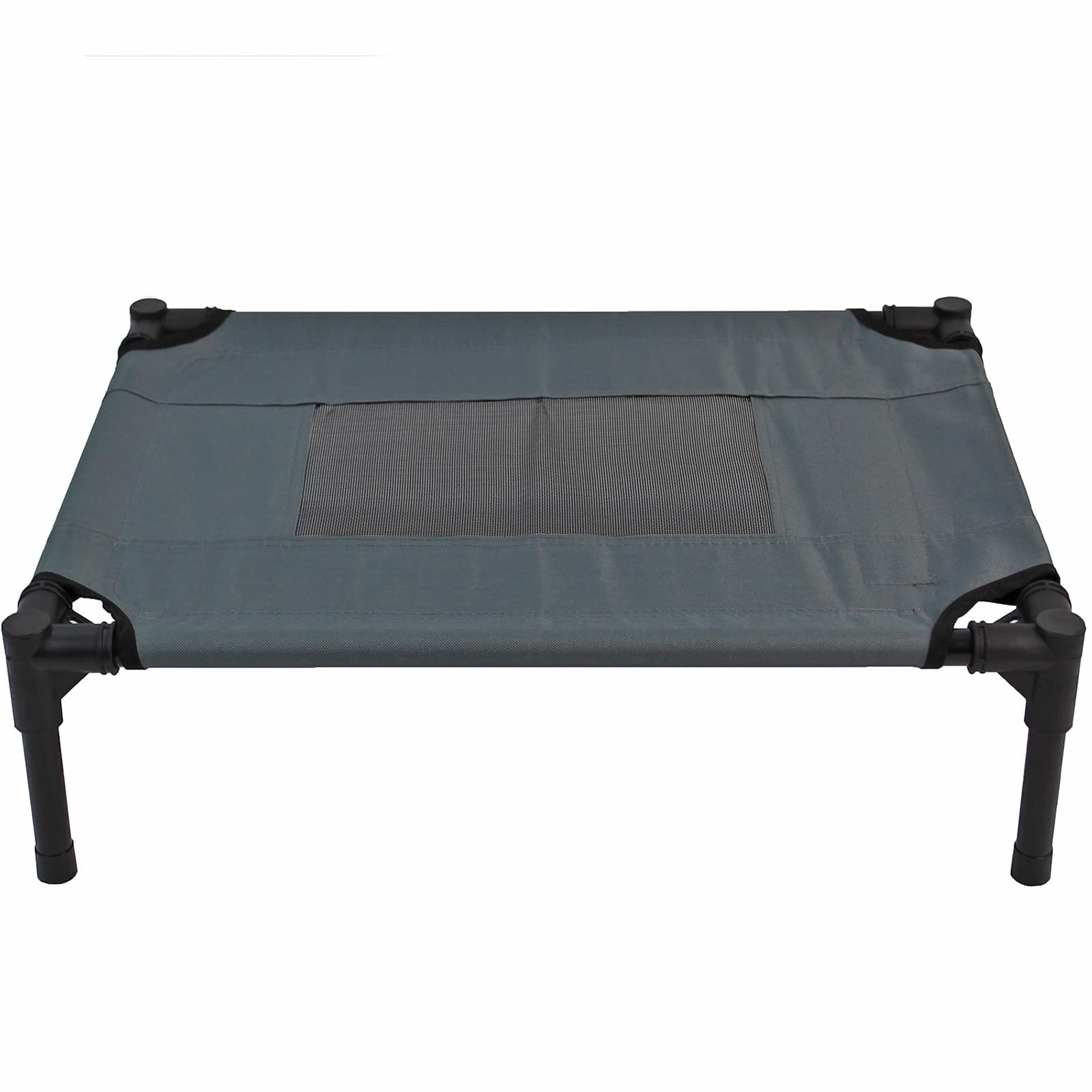 Actiaspet Elevated Dog Bed, Oxford 600D Mesh Pet Cot with Steel Frame for Indoor and Outdoor Use (Grey, Small)