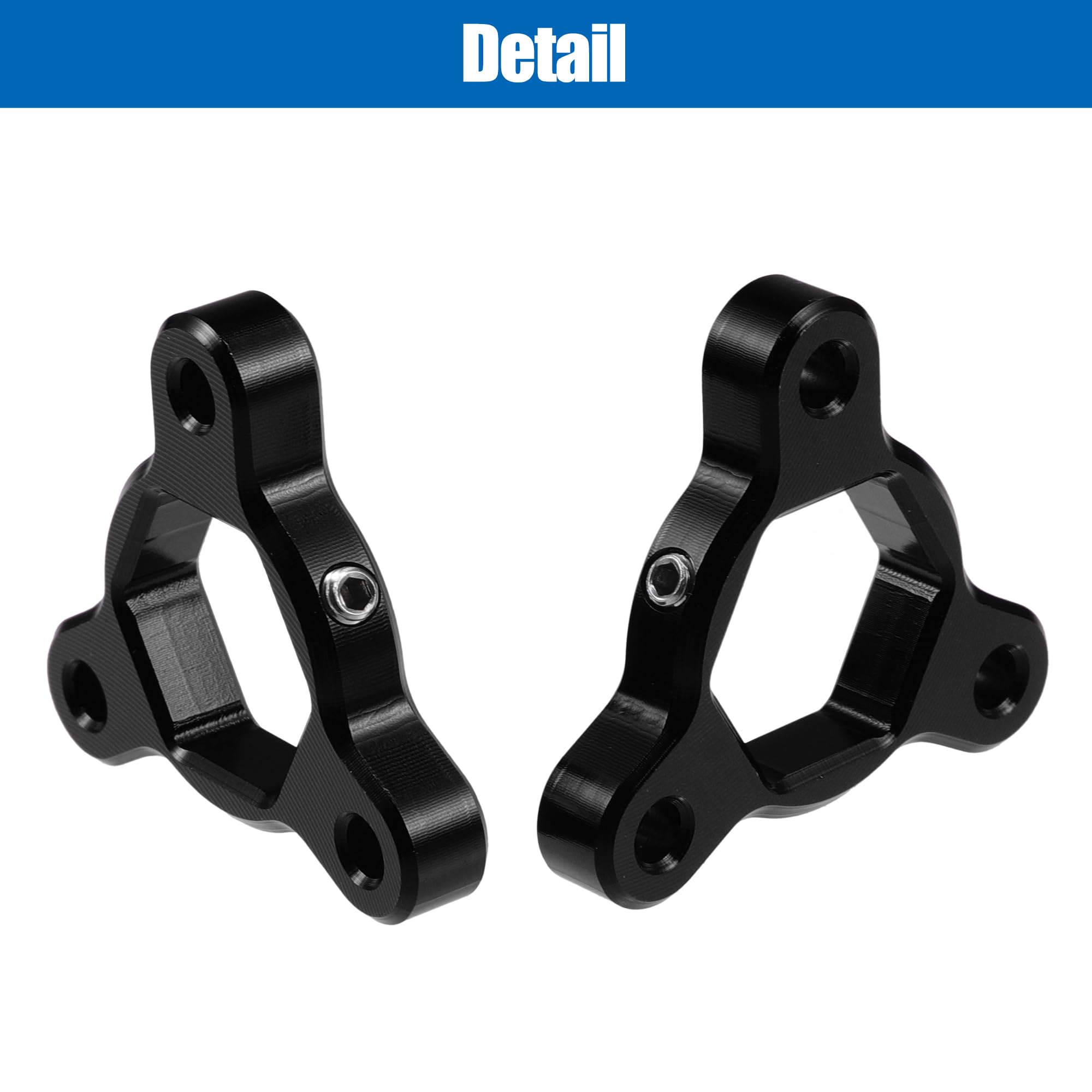 Motoforti Regolatori di precarico forcella CNC in lega di alluminio nero da 19 mm per la maggior parte delle motociclette - Confezione da 2