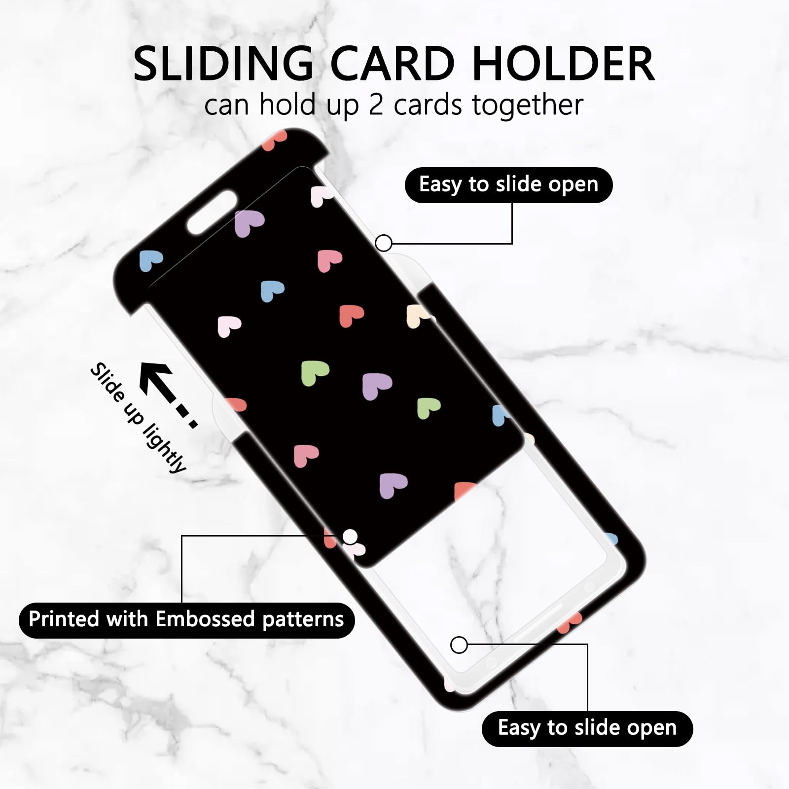 Porta Tarjetas Identificativas, Lanyard con ID Card Badges, Porta Tarjetas con llavero Extensible para Mujeres, Profesores, enfermeras, doctor, estudiante（Amar）