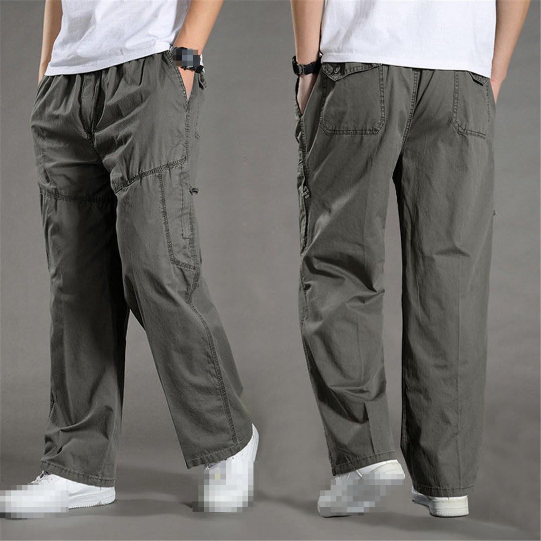 Vogrtcc Pantalones Tácticos Harem para Hombres Pantalones De Algodón Caídos Pantalones Casuales De Talla Grande