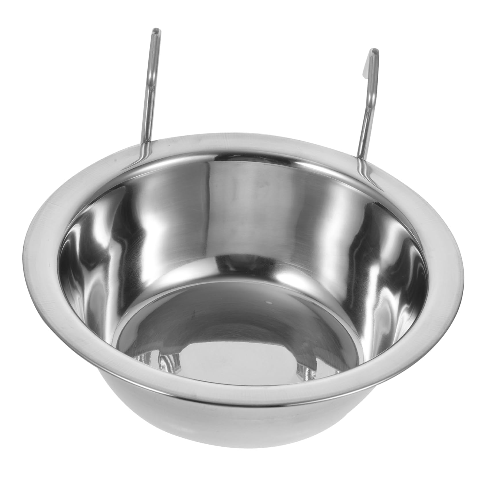 Toddmomy Hanging Stainless Steel Bird Feeder with Hook Versatile Pet Food Bowl for Parrots Rabbits and Animals Easy Installation Durable Design for Indoor and Outdoor Use