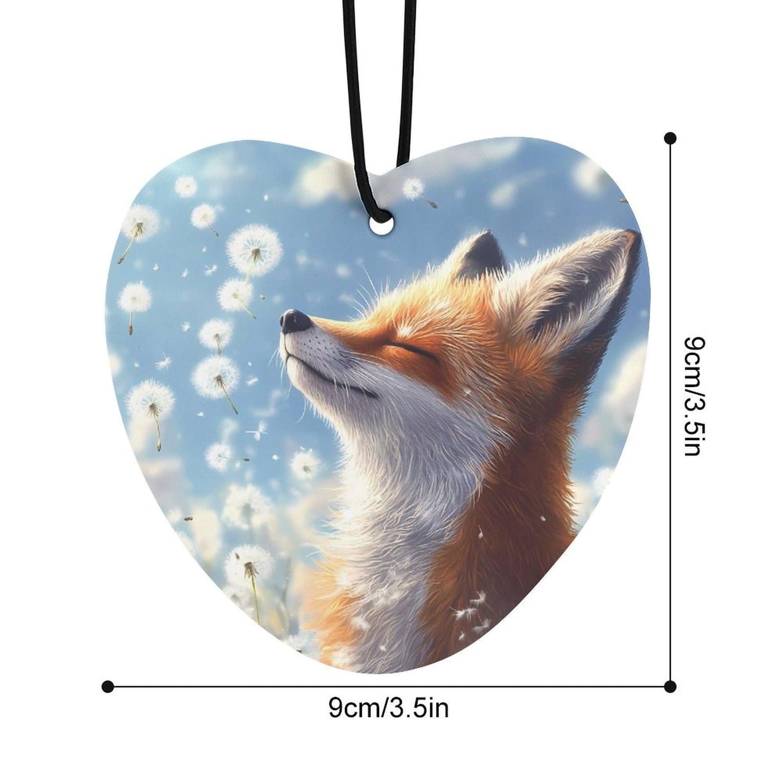 Dandelion Fox Car Air Freshener Hanging Aromatherapy Tablets for Car Accessories Love form