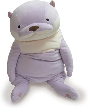 Shinada Global Mochi Series MOKW-0880PL Mochi Otter Plushie, Stuffed Animal, 13.8 x 13.8 x 19.7 inches 35 x 35 x 50 cm, X-Large, Pastel Lavender