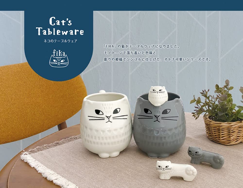 Amazon｜デコレコーポレーション FIKA ネコ箸置き GY サイズ：約W5.5