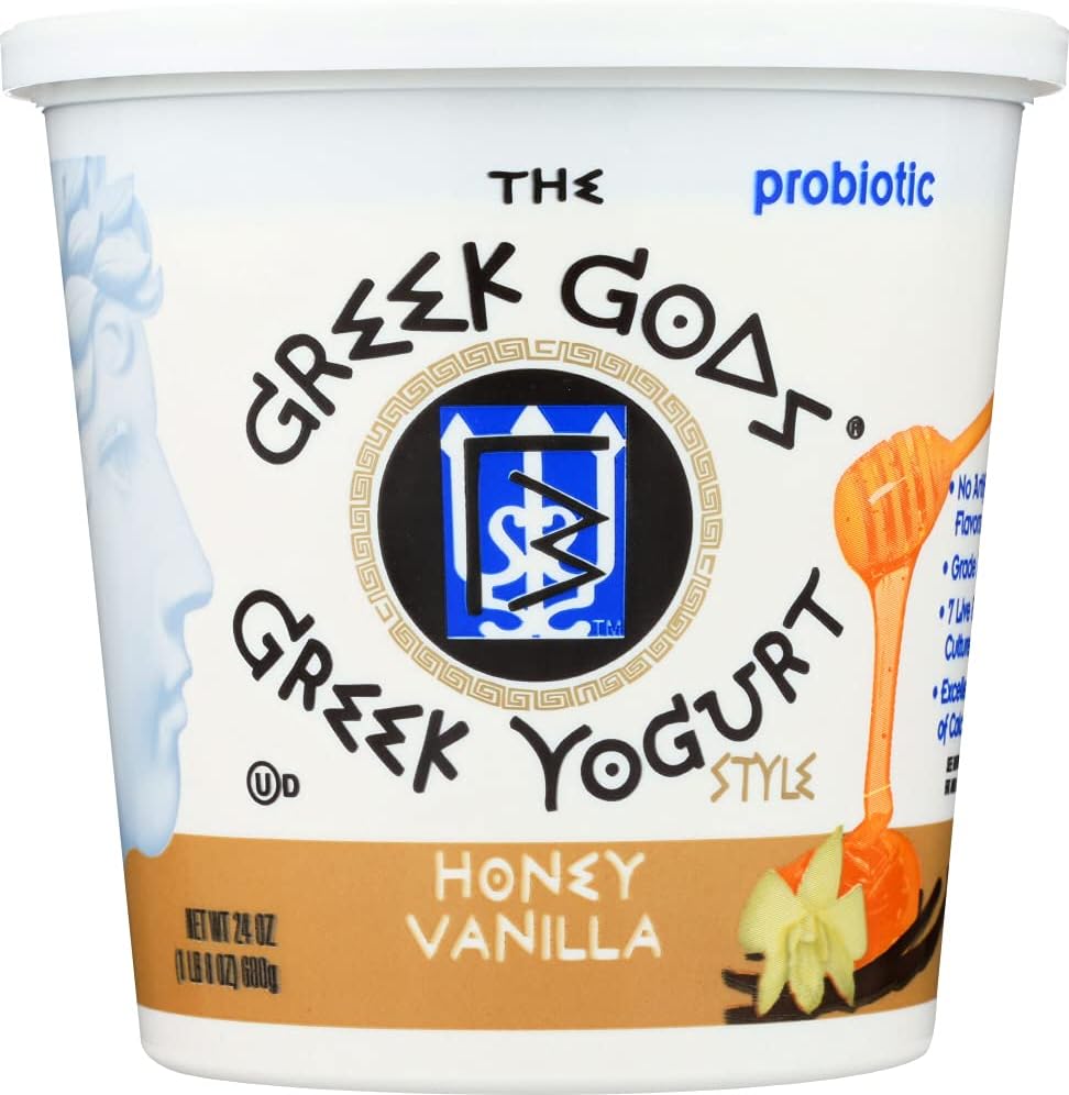 Greek Gods Vanilla Honey Greek Yogurt, 24 Ounce - 6 per case.