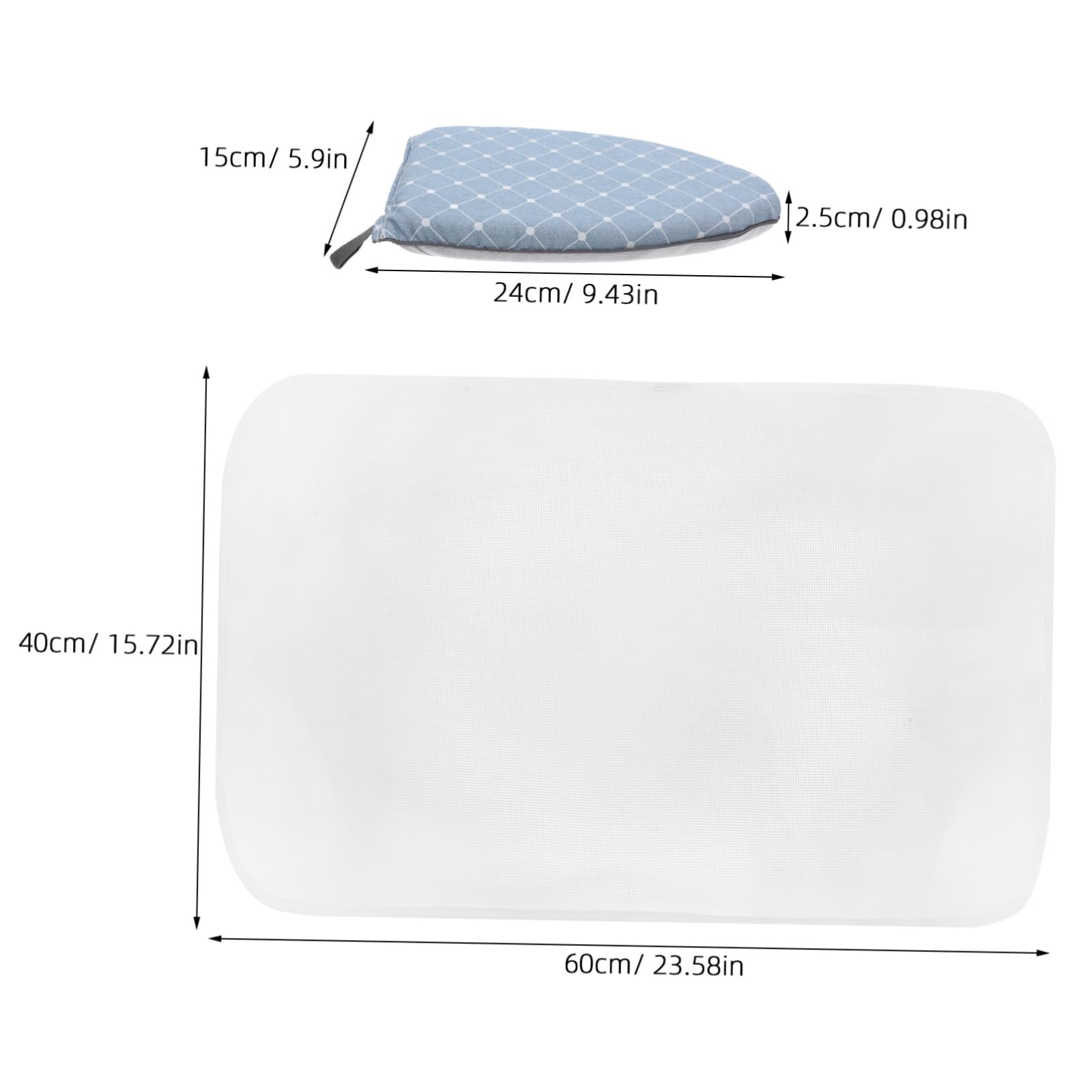 Happyyami Iron Mitt Heat Resistant Gloves for Ironing Mini Folding Board Protective Polyester Sponge Compact Design