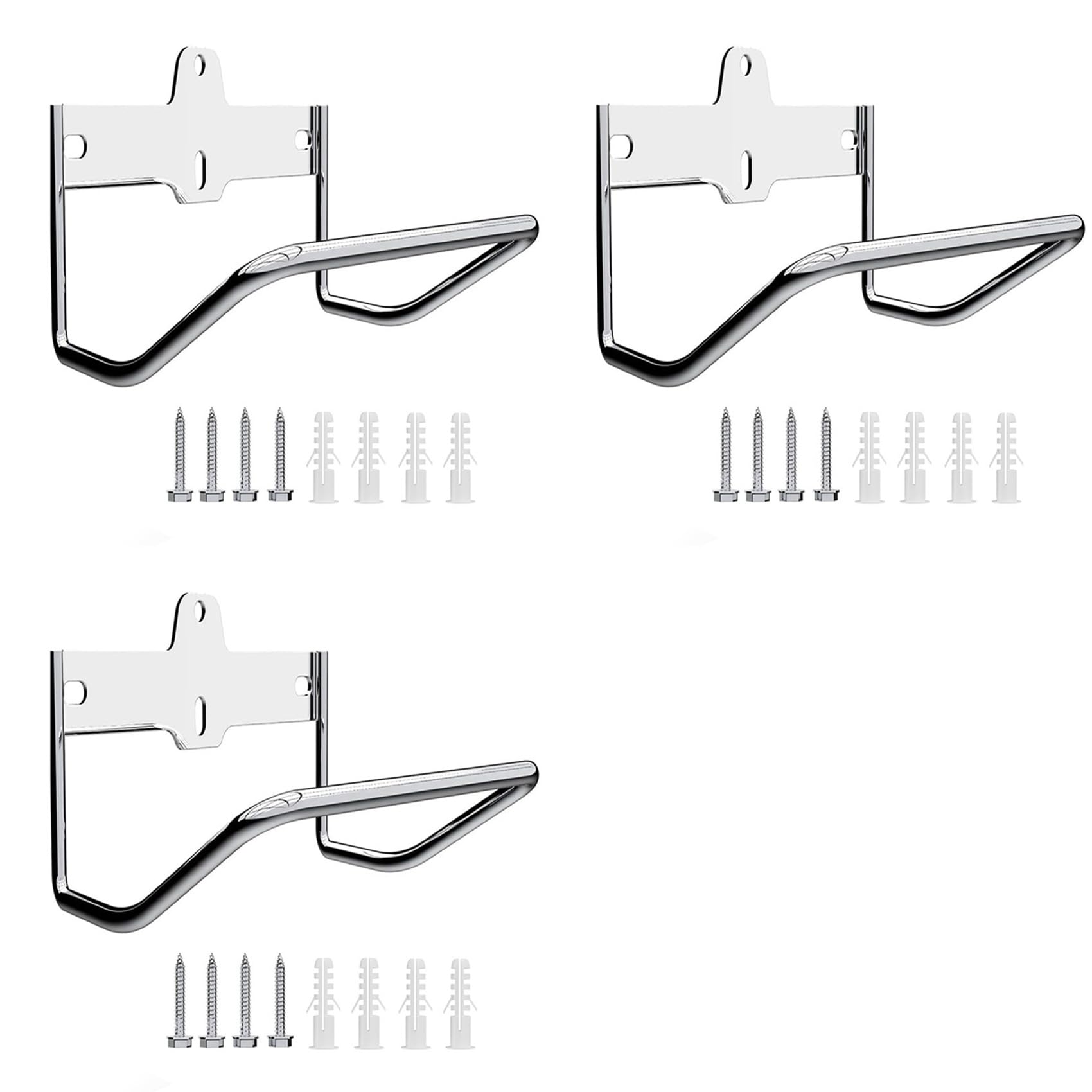 Jnchdghwa 3X Ladder Rack Hanger, Ladder Storage Hook Wall Mount Multi-Purpose Garage Utility Rack Heavy Duty