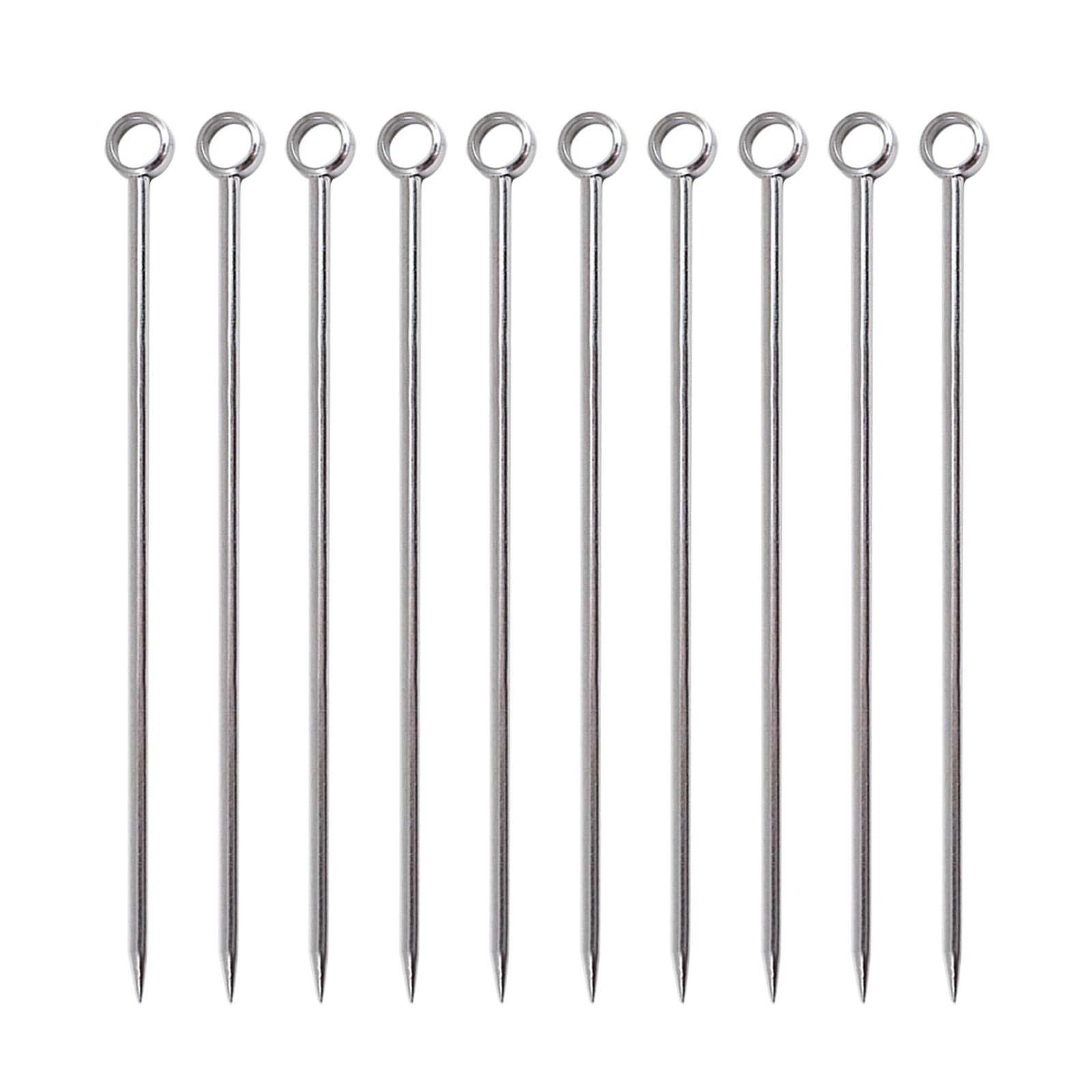 Nucelit Of 10 Cocktail Pick Stainless Steel Cocktail Pick Toothpicks Fruit Toothpick for Appetizers Sandwich Stainless Steel Picks