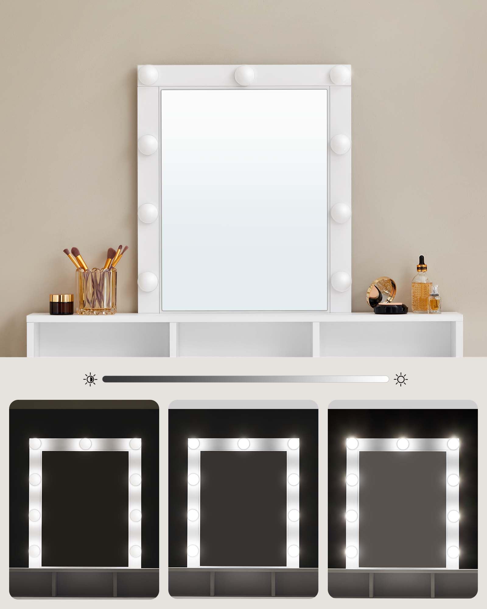 Moderne kaptafel met spiegel en lades