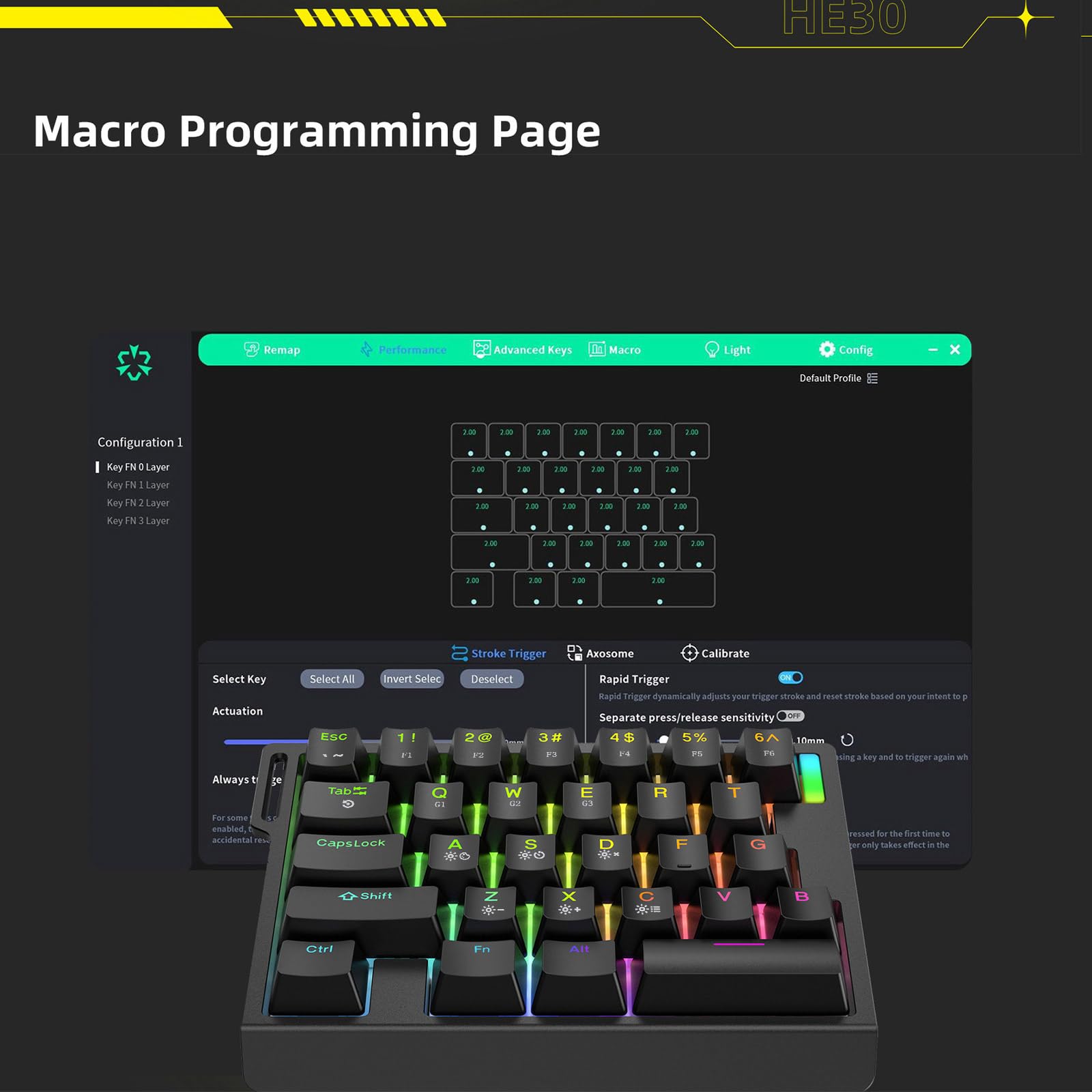 Tastiera meccanica da gioco, 29 tasti, interruttore magnetico, retroilluminazione a LED, accessori da gioco, ergonomica