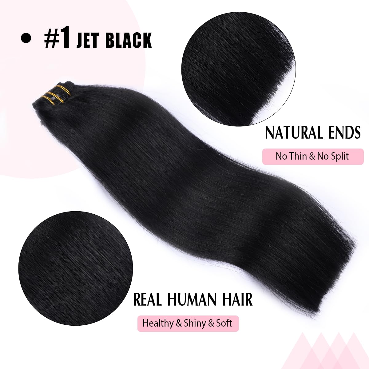 SURNEL Extensiones Clip Pelo Natural 100g 35cm 6 Piezas Castaño Chocolate Extensiones De Clip De Humano Real Extensiones Pelo Natural Remy (C#4-35cm) — view 10