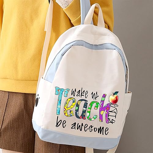 Miniatura 6 de Transferencias termo-adhesivas para camisetas para profesores, calcomanías de prensa térmica, lápices para planchar, lavables, vintage, estampado de