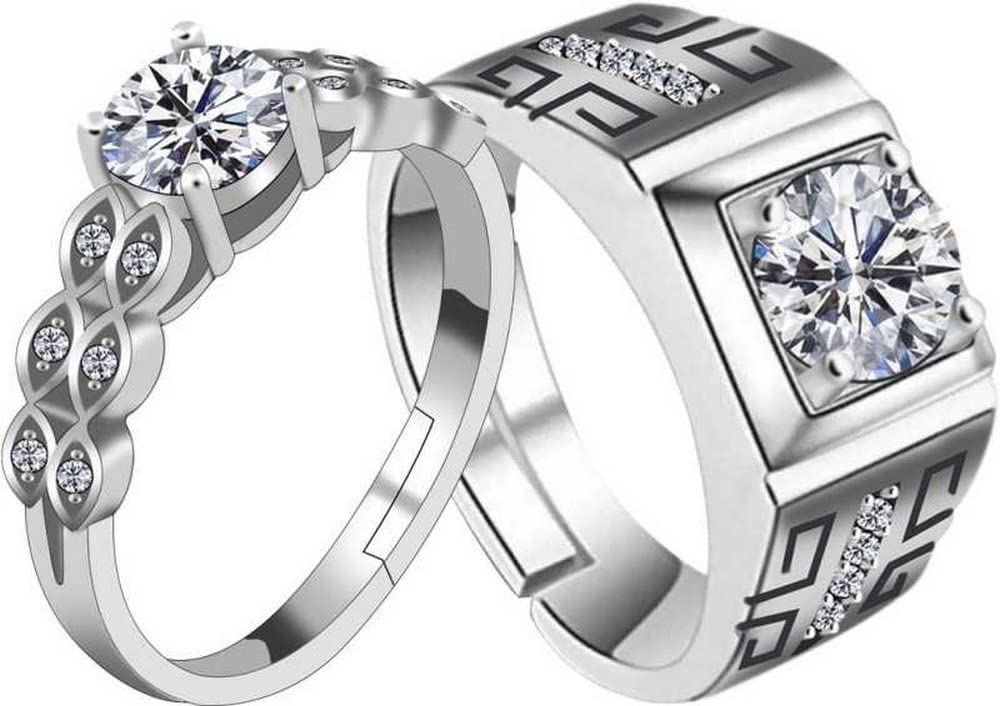 Vientiq Silver-Plated Solitaire CZ Stone Finger Ring Wedding, Party & Gift Jewelry