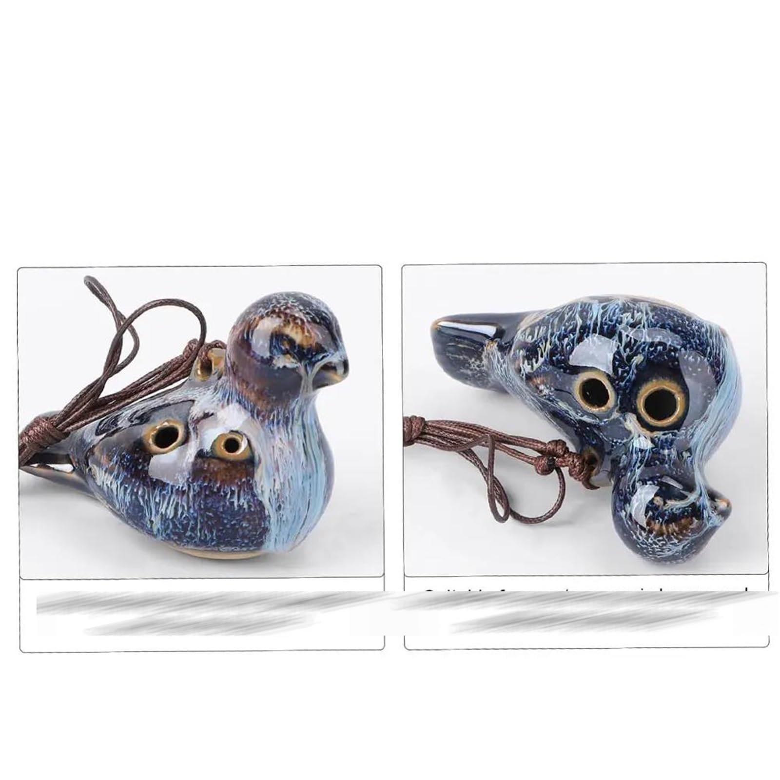Ocarina Ocarina A Forma Di Uccello Con Sei Fori Forata E Accordata Manualmente Adatta Ai Principianti(Light Blue)