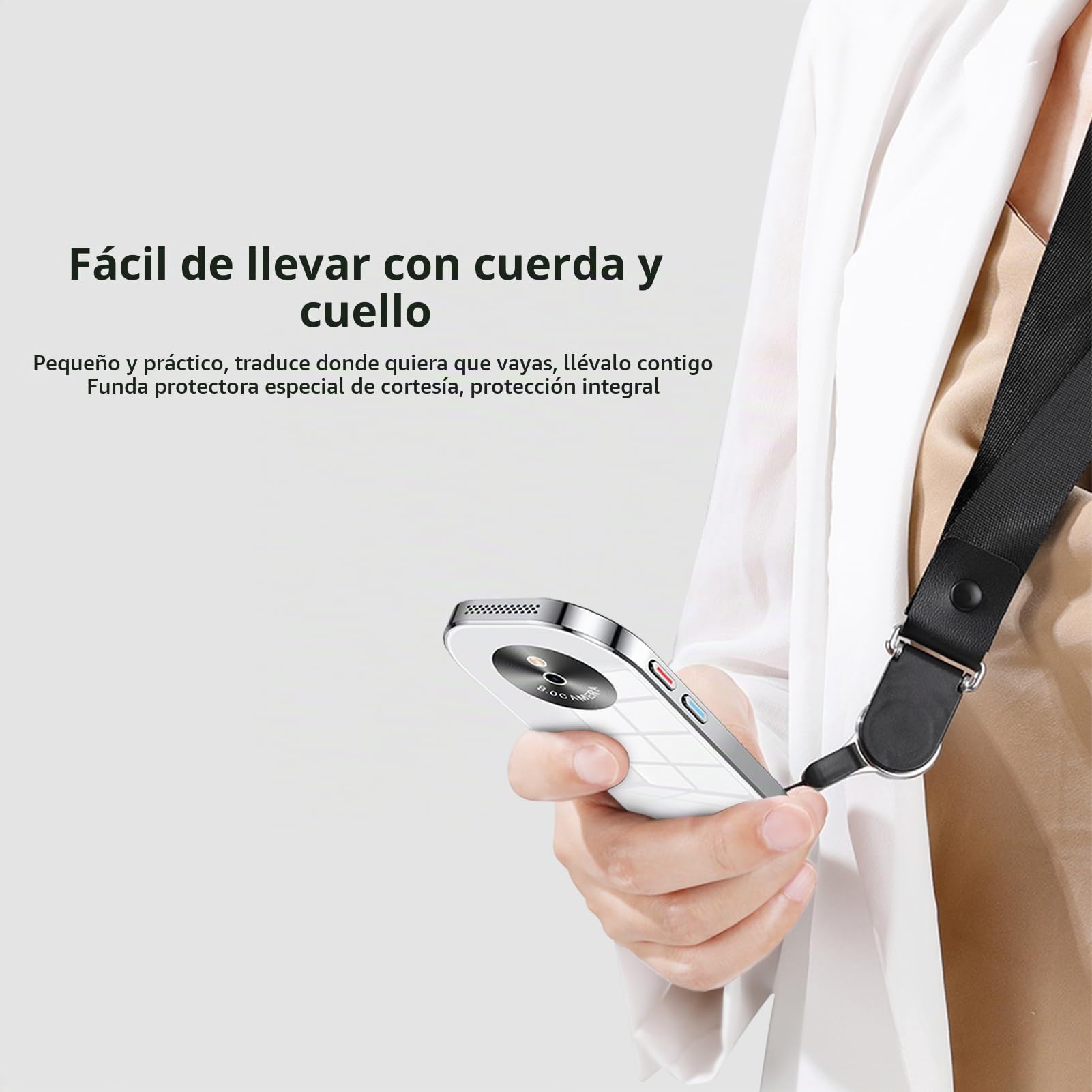 Bisofice D6 Traductor de Idiomas, con Salida de Voz, ChatGpt AI, 144 Idiomas en línea / 19 Fuera de línea, Wi-Fi/Punto de Acceso, traducción de Fotos, Ideal para Viajes, Aprendizaje y Negocios