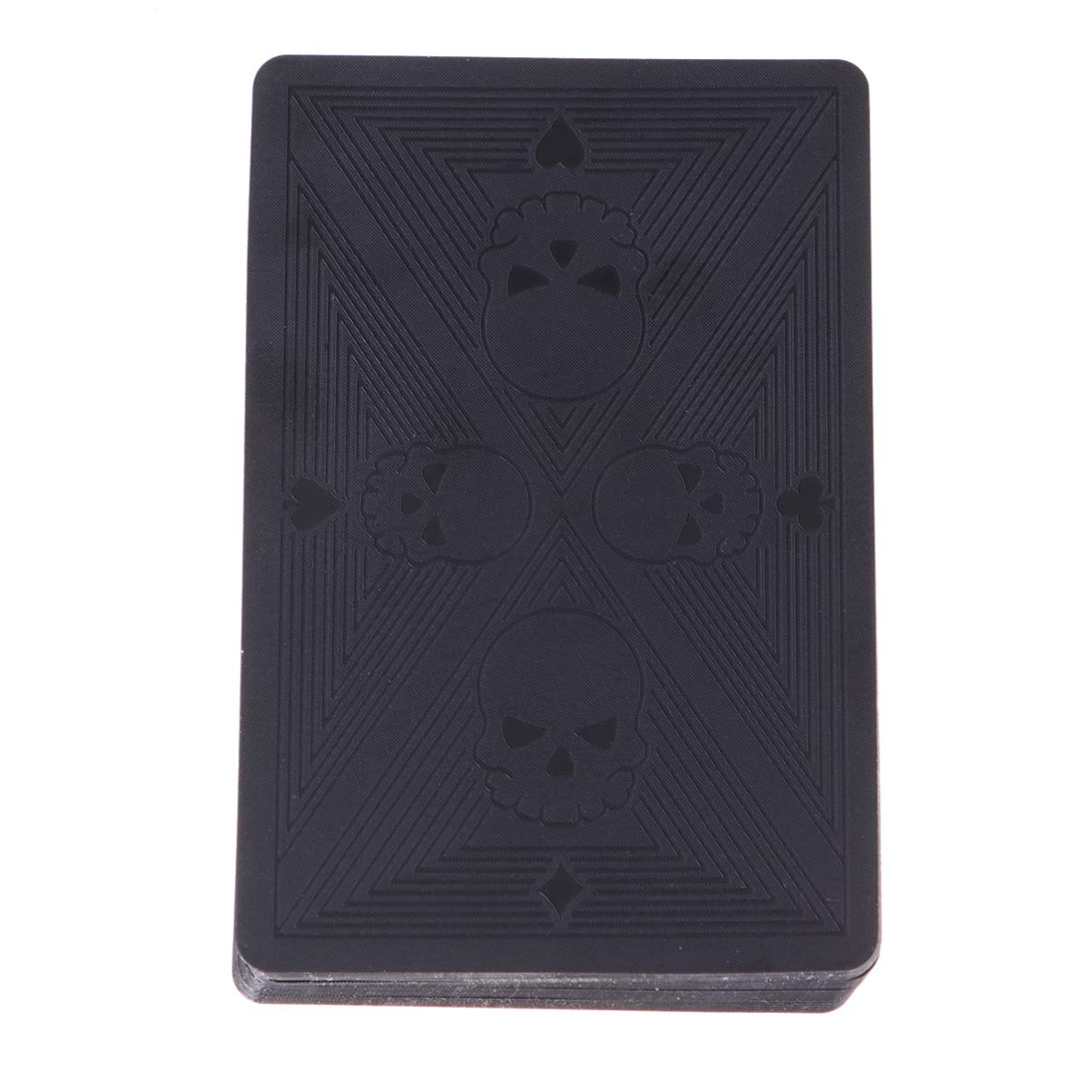 Toyvian 3pezzi Carte Poker Nere Con Design Creativo Per Gioco Da Tavolo Casa e Ufficio Stile Teschio Massima Privacy e Resistenza Per Feste e Riunioni Familiari