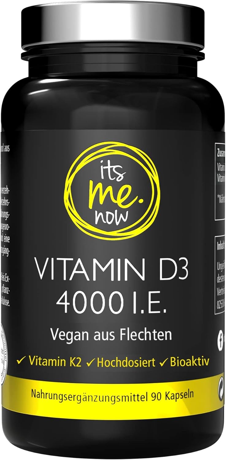 itsme.now Vitamin D3 K2 4000 IE Jahresvorrat (90 Kapseln) Premium KombiPräparat Vitamin D3 & K2