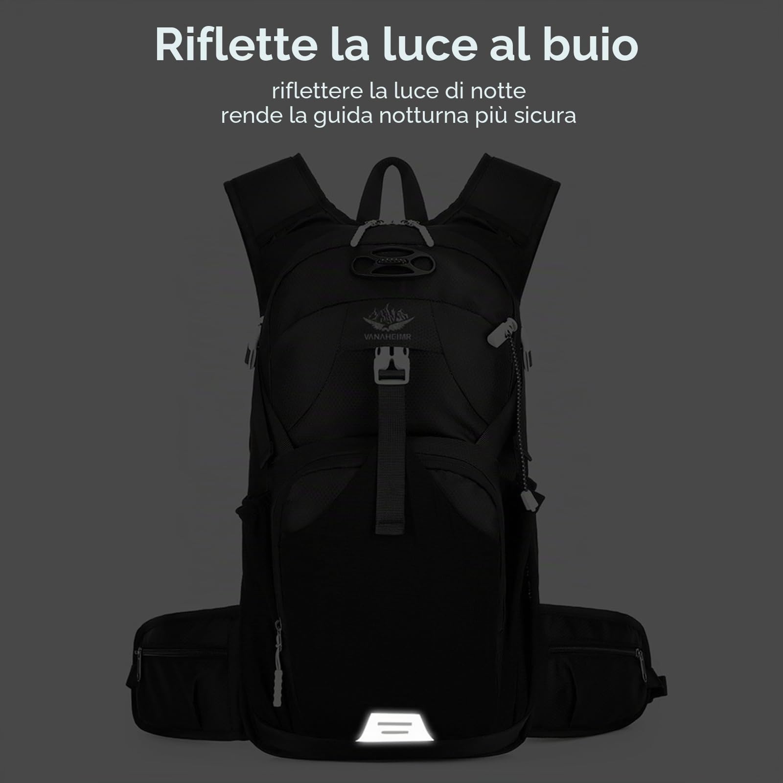 Zaino Impermeabile 18L Trekking Hiking Backpack per Donna Uomo Ciclismo Arrampicata Sport